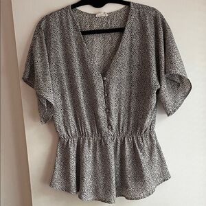 Sienna Sky Black and White Patterned Blouse size M